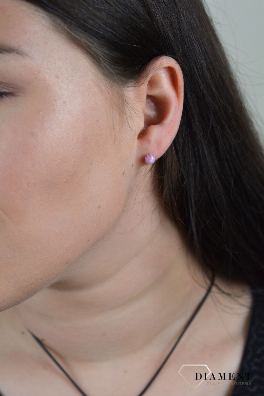 Srebrne kolczyki szkło weneckie 'Różowy kwiat' Murano 37.jpg